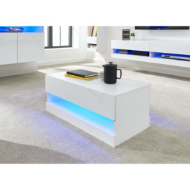 Galicia Coffee Table With Led White