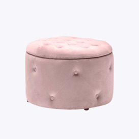 Cleo Storage Pouff Pink