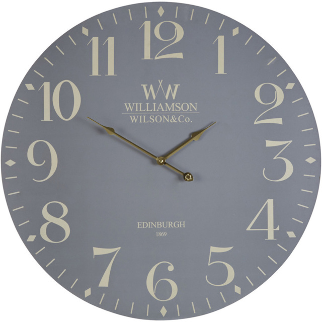 Premier Housewares Classical Grey Round Wall Clock 60cm - image 1