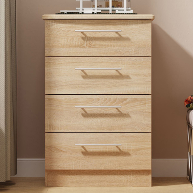 Crowndale Sherwood Bardolino Oak 4 Drawer Midi Chest of Drawers - image 1
