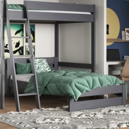 Noomi Tera Grey Single L Shaped High Sleeper with Small Double Bed - thumbnail 2