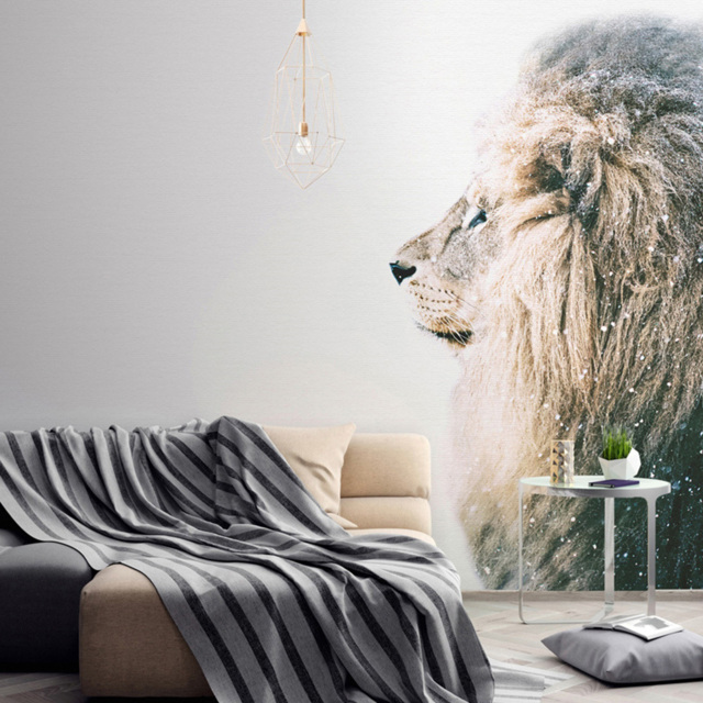 A.S Creation Lion in Snow Digital Mural - image 1