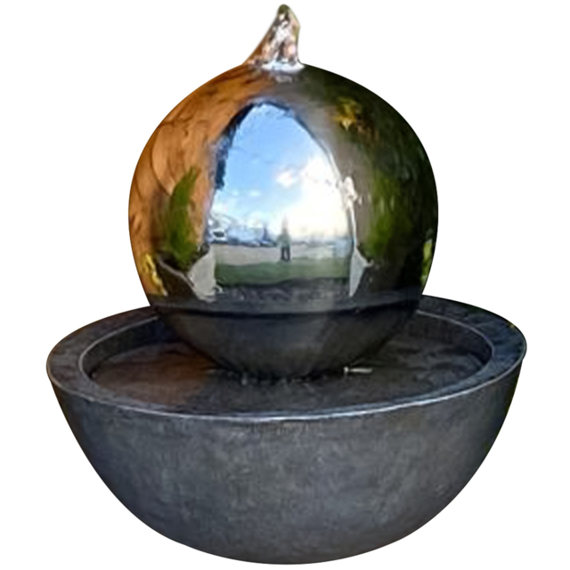 Tranquillity Mains Powered Sphere and Resin Base LED Water Feature - image 1