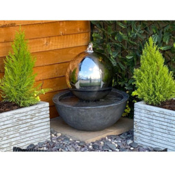 Tranquillity Mains Powered Sphere and Resin Base LED Water Feature - thumbnail 2