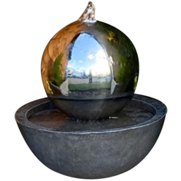 Tranquillity Mains Powered Sphere and Resin Base LED Water Feature - thumbnail 1