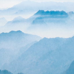 Grandeco Blue Misty Mountain Landscape 3 Panel Wall Mural - thumbnail 2