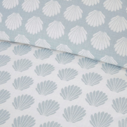 My Home Oceana Shell Blue Single Reversible Duvet Set - thumbnail 4