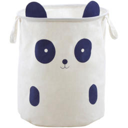 Premier Housewares 1901945 Mimo Panda Face White Laundry Basket - thumbnail 1