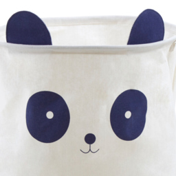 Premier Housewares 1901945 Mimo Panda Face White Laundry Basket - thumbnail 2