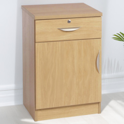 R White Cabinets Brown Single Door Single Drawer Cupboard - thumbnail 1