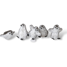 Xmas Haus 5 Piece LED Acrylic Penguin Decoration Set - thumbnail 2