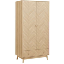Birlea Herringford 2 Door Single Drawer Oak Wardrobe - thumbnail 2