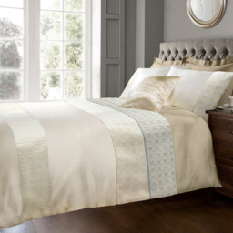 Sweet Dreams Pandora Cream Single Jacquard Duvet and Pillowcase Set