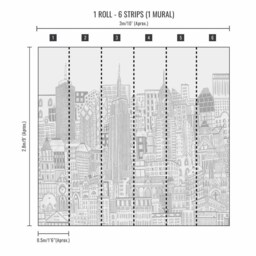 Superfresco Easy City Sketch Wall Mural - thumbnail 3