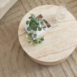 Desser Pisa Travertine Effect Round Coffee Table - thumbnail 4