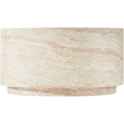 Desser Pisa Travertine Effect Round Coffee Table - thumbnail 2