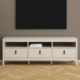 Florence Barcelona Cashmere 3 Drawer 3 Shelf TV Unit - thumbnail 1