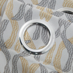 Alan Symonds Bourne Ring Top Eyelet Curtains Ochre 168 x 229cm - thumbnail 3