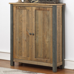 Baumhaus Urban Elegance 4 Shelf Reclaimed Wood Shoe Cabinet