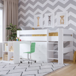 Kudl 4 Shelf Under Desk White - thumbnail 3