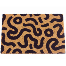 Eselle Astley Abstract Printed Neutral Door Mat 40 x 60cm - thumbnail 1