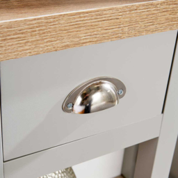 Home Source Avon Grey Single Drawer Bedside Table Unit - thumbnail 4