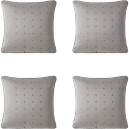 Alan Symonds Silver Dobby Square Cushion with Polyester Filled Pad 45 x 45cm 4 Pack