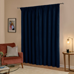 Furn The Ultimate Velvet Blackout Pencil Pleat Curtains Royal 229 x 183cm - thumbnail 2