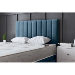 DS Living Amelia King Size Blue Upholstered Panel 4 Drawer Divan Bed - thumbnail 3