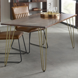 Brooklyn Ozella 4 Seater Dark Gold Dining Table