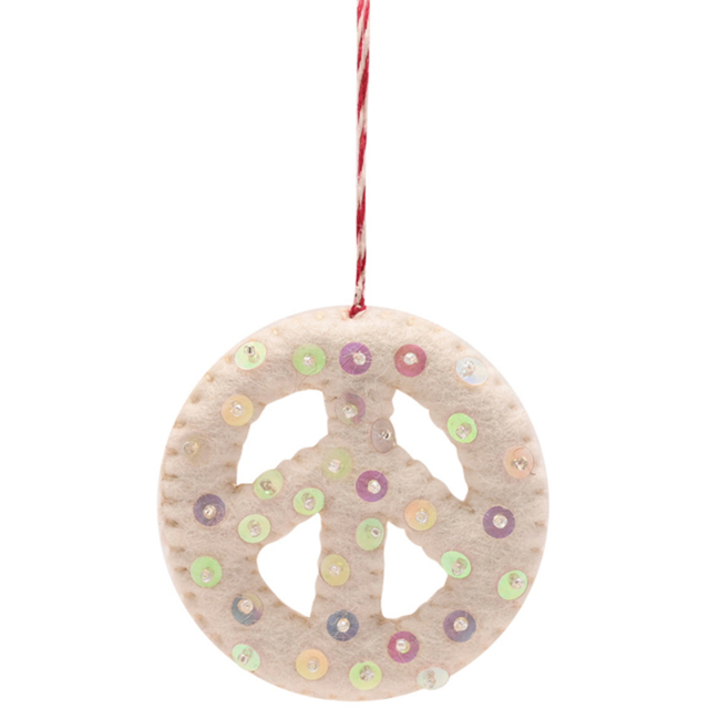 The Seasonal Gift Co Peace Sign Felt Hanging Decoration - image 1