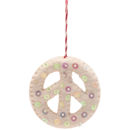 The Seasonal Gift Co Peace Sign Felt Hanging Decoration - thumbnail 1