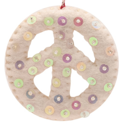 The Seasonal Gift Co Peace Sign Felt Hanging Decoration - thumbnail 2