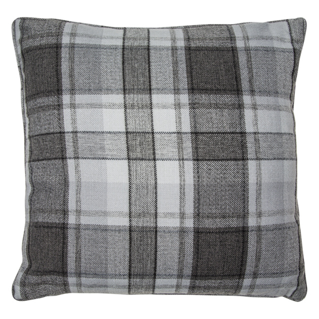 Divante Highbury Grey Check Cushion 45cm