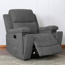 Ledbury Dark Grey Fabric Manual Recliner Chair