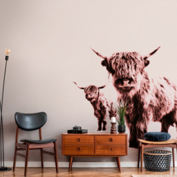 A.S Creation Highland Cows Digital Mural - thumbnail 1