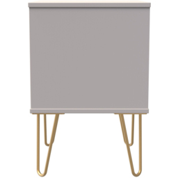 Crowndale Cube 2 Drawer Matt Kashmir Bedside Table Ready Assembled - thumbnail 4