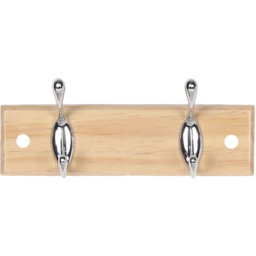 Decorails Chrome 2 Hook Pine Coat Rail