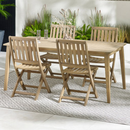 Furniturebox Metz + Essen 4 Seater Wooden Outdoor Dining Set - thumbnail 1