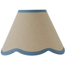 ValueLights Florie Mini Scallop Blue Trim Shade