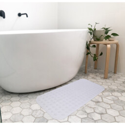 Glacial White Anti-Slip Bath Mat 78 x 38cm - thumbnail 2
