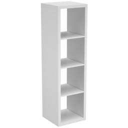 Homebase Clever Cube White 4 Shelf Rectangle Storage Unit - thumbnail 2
