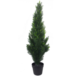 Leaf Topiary Cedar Cypress Artificial Tree in Pot 90cm - thumbnail 1