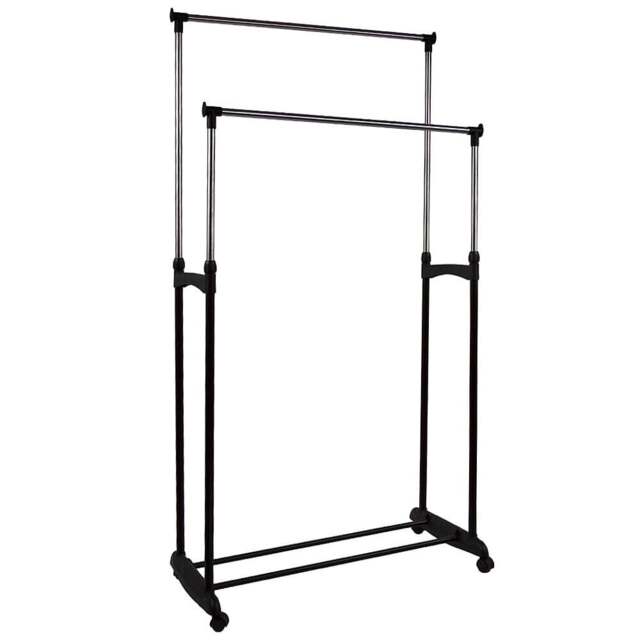 Home Vida Chrome Black Double Garment Rack - image 1