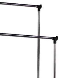 Home Vida Chrome Black Double Garment Rack - thumbnail 4