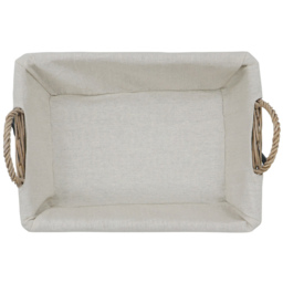 JVL 10L Arianna Grey Rectangular Willow Storage Basket - thumbnail 3