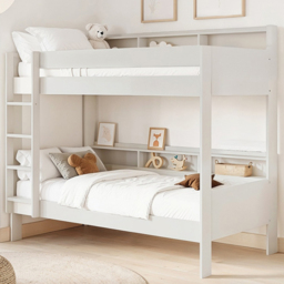 Noomi Bodie White Pine Single Storage Bunk Bed - thumbnail 1
