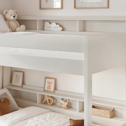 Noomi Bodie White Pine Single Storage Bunk Bed - thumbnail 2