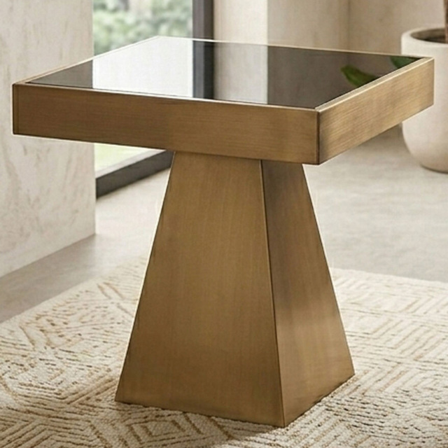 Premier Housewares Carlox Square Gold Side Table - image 1