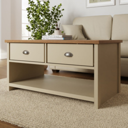 GFW Lancaster Cream 2 Drawer Coffee Table